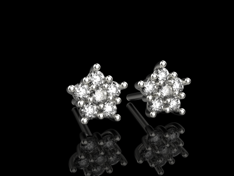 Stud earring model 941 Modèles 3D en vedette
