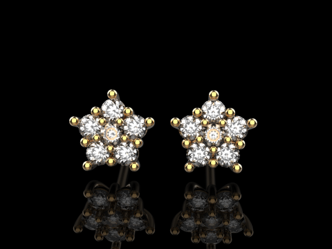 Stud earring model 941 Modèles 3D en vedette