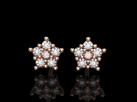 Stud earring model 941 Modèles 3D en vedette