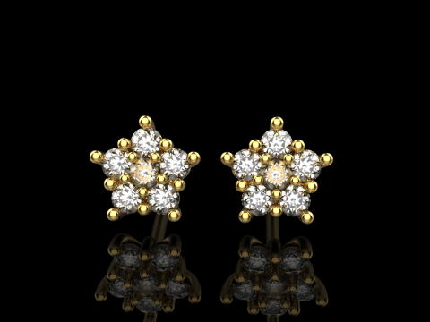 Stud earring model 941 Modèles 3D en vedette