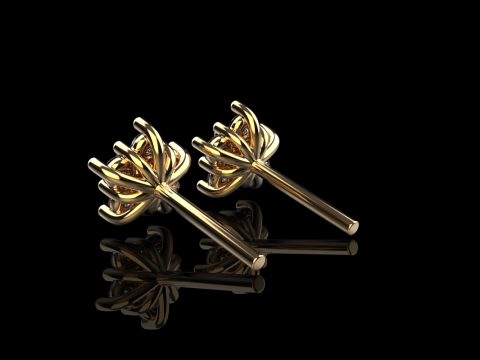 Stud earring model 941 Modèles 3D en vedette