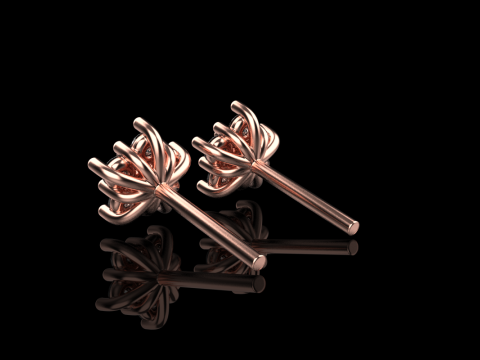 Stud earring model 941 Modèles 3D en vedette