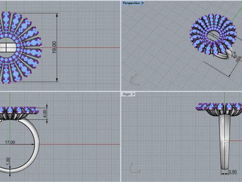 Palm ring model 939 3D Print Model