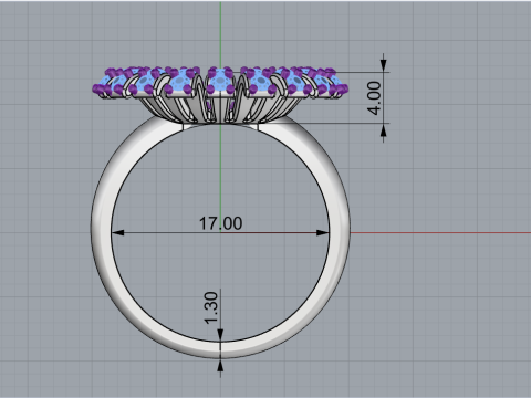 Palm ring model 939 3D Принт Модель