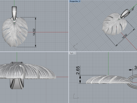 Palm pendant model 938 3D 打印模型