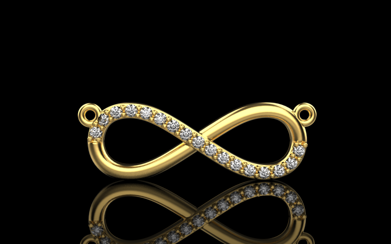 Infinity necklace model 937 3D Print Model .c4d .max .obj .3ds .fbx .stl .blend 