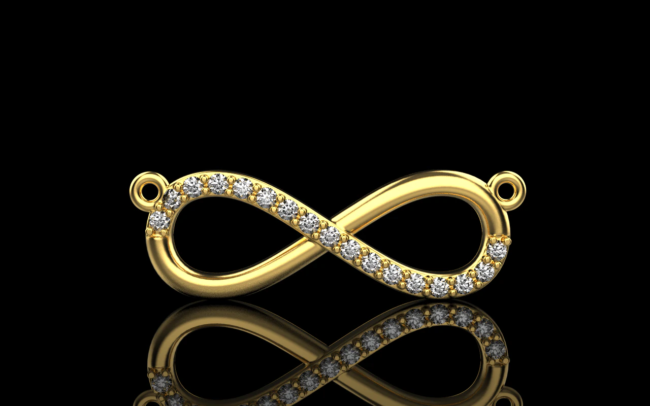 Infinity necklace model 937 3D Print Model .c4d .max .obj .3ds .fbx .stl .blend 