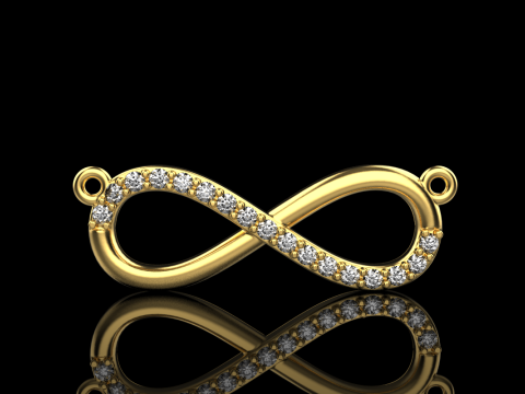 Infinity necklace model 937 3D Print Model