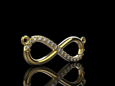 Infinity necklace model 937 3D Print Model