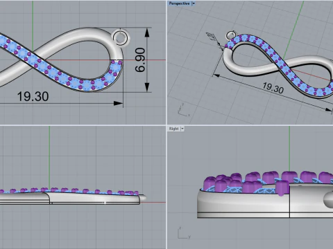 Infinity necklace model 937 3D Print Model