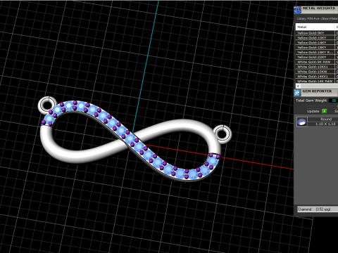 Infinity necklace model 937 3D Print Model