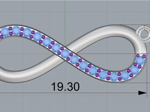 Infinity necklace model 937 3D Print Model