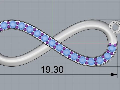 Infinity necklace model 937 3D Print Model