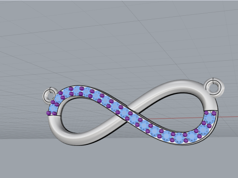 Infinity necklace model 937 3D Print Model