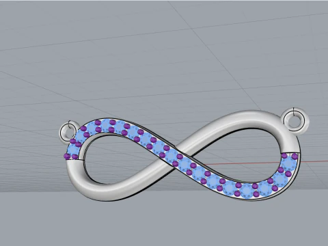 Infinity necklace model 937 3D Print Model