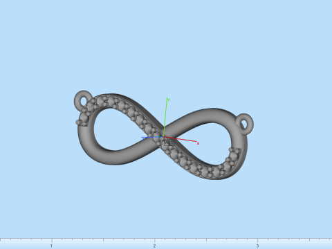 Infinity necklace model 937 3D Print Model