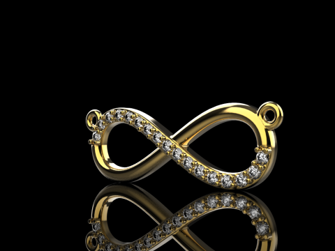 Infinity necklace model 937 3D Print Model