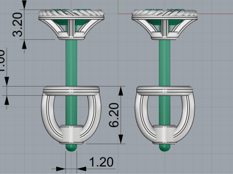 Transformer earring model 936 3D प्रिंट मॉडल