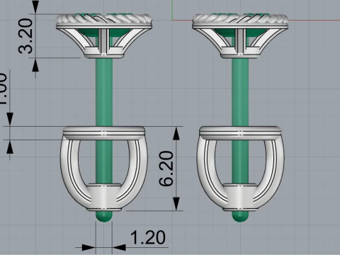 Transformer earring model 936 3D Print Model
