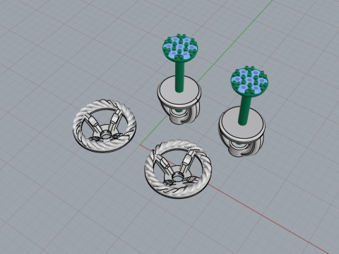 Transformer earring model 936 3D प्रिंट मॉडल
