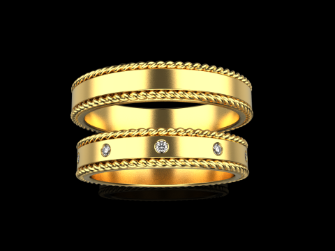 Wedding rings model 935 3D Print Model