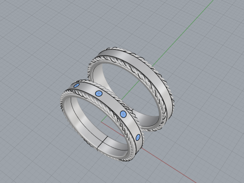 Wedding rings model 935 3D Print Model