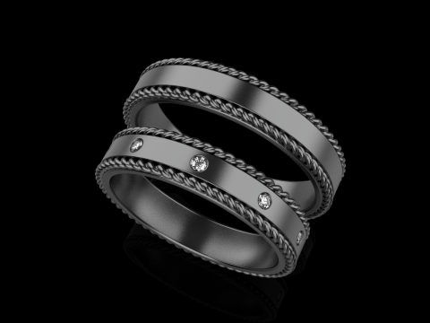 Wedding rings model 935 3D Print Model