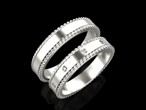 Wedding rings model 935 3D Print Model