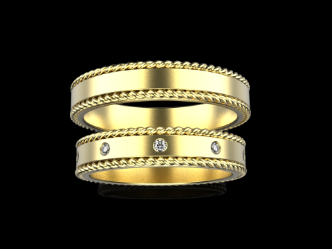 Wedding rings model 935 3D Print Model