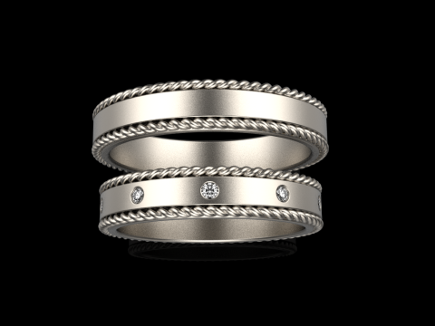 Wedding rings model 935 3D Print Model