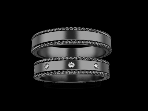 Wedding rings model 935 3D Print Model