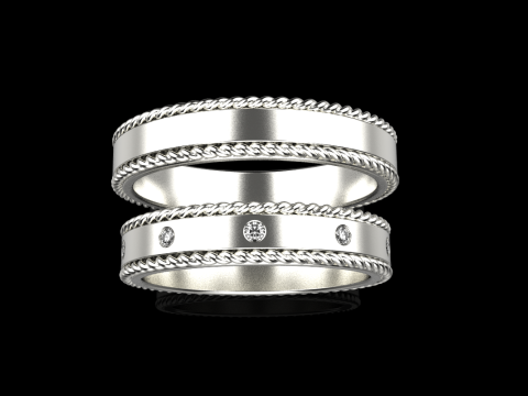 Wedding rings model 935 3D Print Model