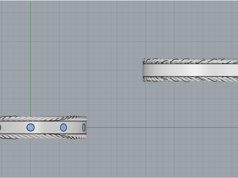 Wedding rings model 935 3D Print Model