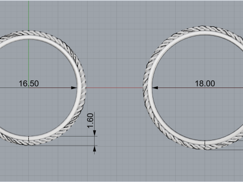 Wedding rings model 935 3D Print Model