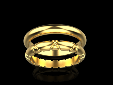 Wedding ring model 934 3D Print Model