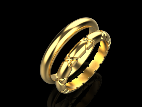 Wedding ring model 934 3Dプリントモデル