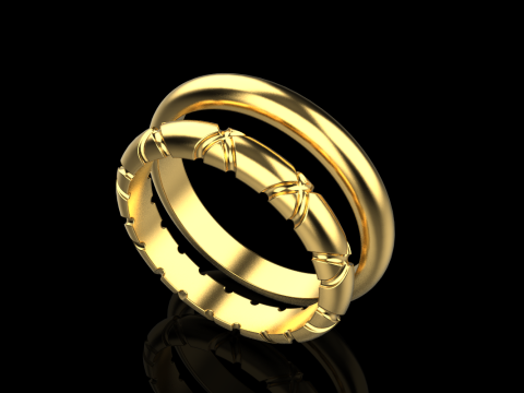 Wedding ring model 934 3Dプリントモデル