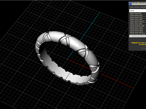 Wedding ring model 934 3Dプリントモデル