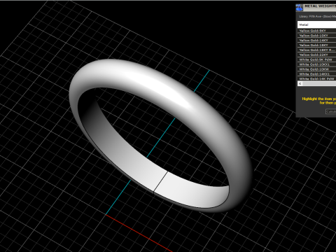 Wedding ring model 934 3Dプリントモデル