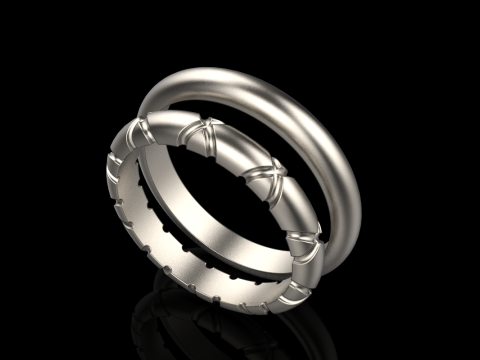 Wedding ring model 934 3Dプリントモデル