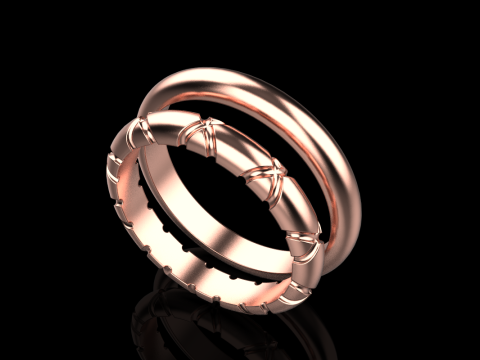Wedding ring model 934 3Dプリントモデル