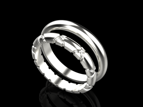 Wedding ring model 934 3Dプリントモデル