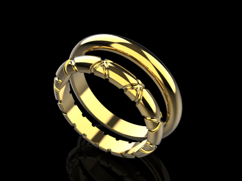 Wedding ring model 934 3Dプリントモデル