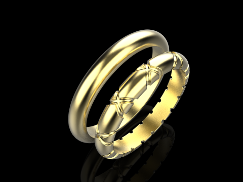 Wedding ring model 934 3Dプリントモデル
