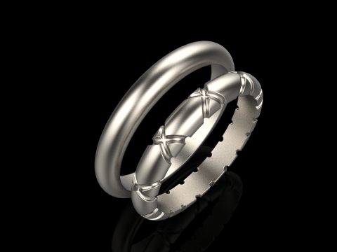 Wedding ring model 934 3Dプリントモデル