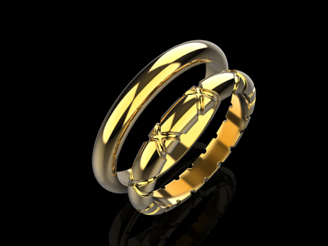 Wedding ring model 934 3Dプリントモデル