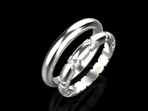Wedding ring model 934 3Dプリントモデル