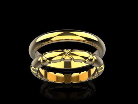 Wedding ring model 934 3Dプリントモデル