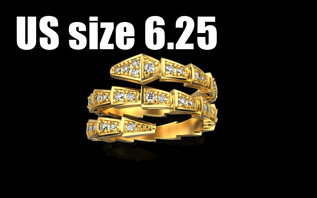 Serpenti ring model 933 3D Print Model .c4d .max .obj .3ds .fbx .stl .blend 