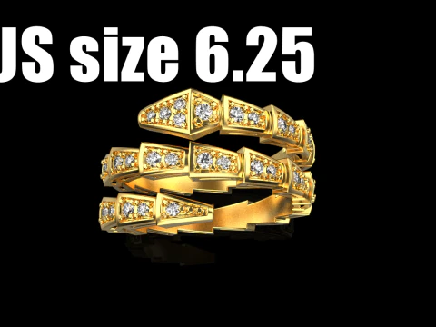 Serpenti y&uuml;z&uuml;k modeli 933 3D Baskı Modeli